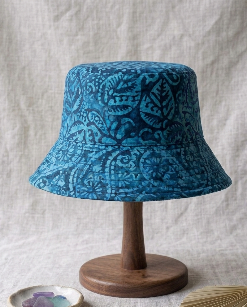 峇里島手工印染雙面漁夫帽 Bali Hand-Dyed Reversible Bucket Hat