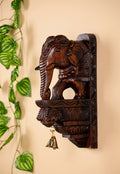 手工實木雕刻大象造型壁掛托架 Hand-Carved Wooden Elephant Wall Bracket