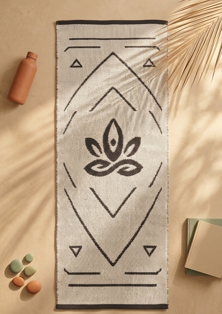 【大地之息】純棉手工編織瑜伽墊 Earth's Breath Pure Cotton Handcrafted Yoga Mat