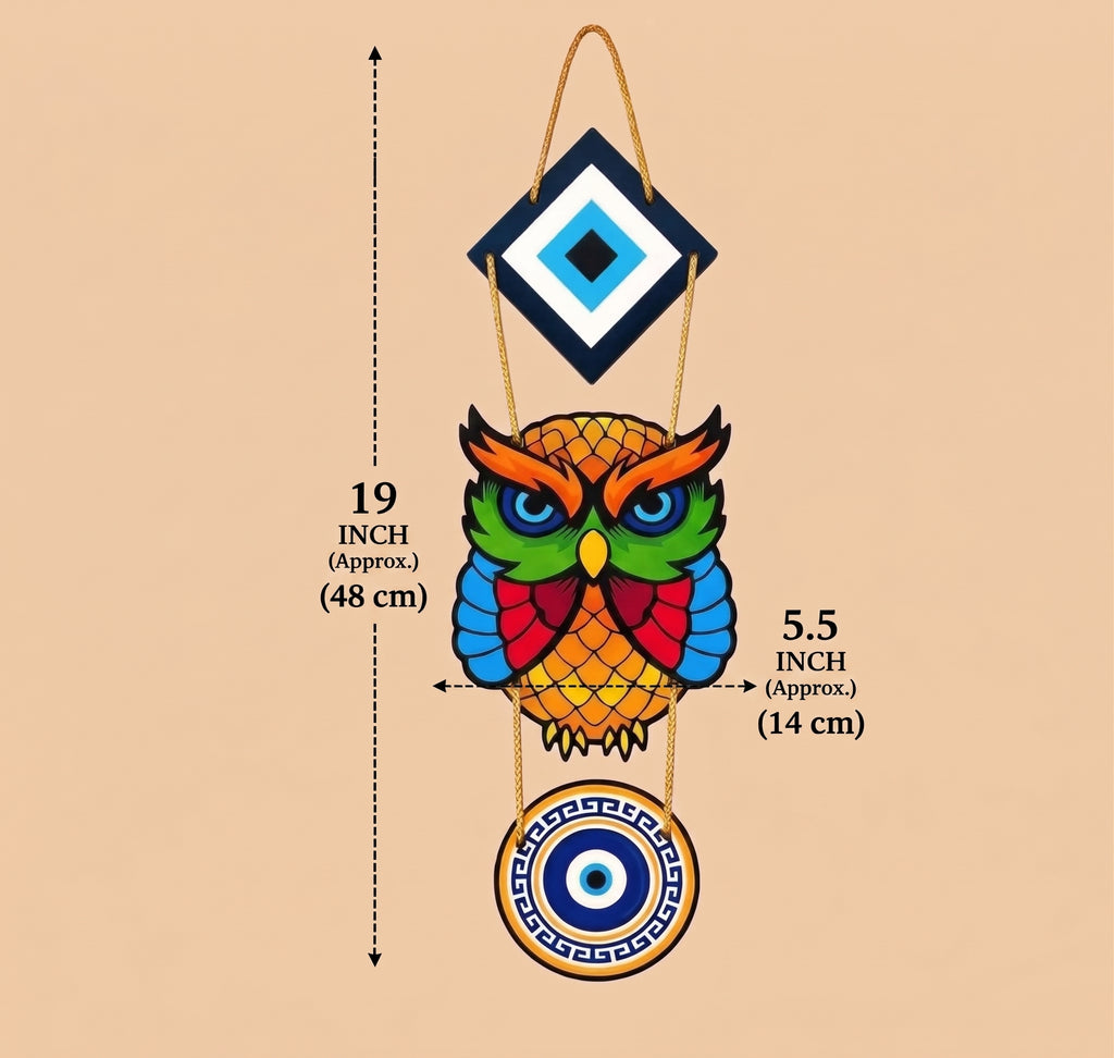 守護之眼貓頭鷹壁掛 Guardian's Eye Colorful Owl Wall Hanging