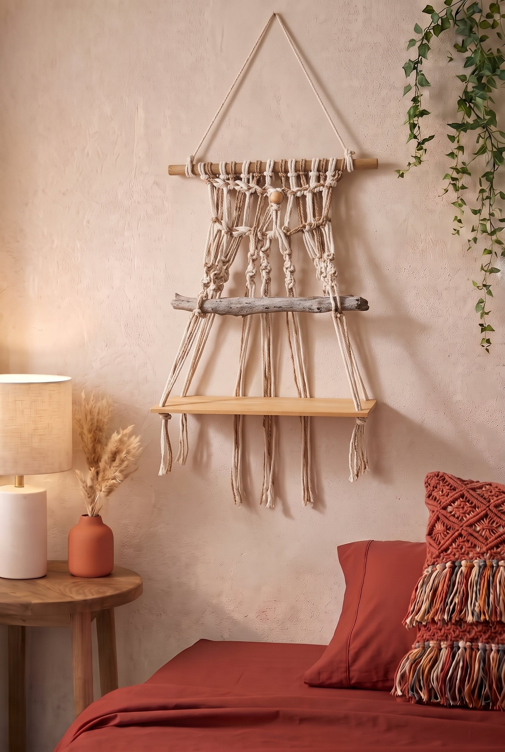 角落拾光・棉繩編織展示架 Cozy Corner Macrame Display Shelf