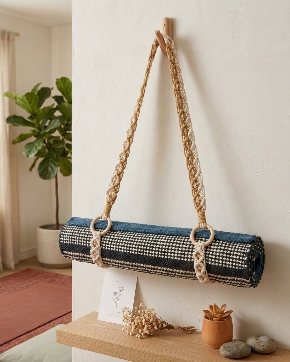 漫步暖陽．手工瑜伽墊背帶  Warm Sun Stroll Handmade Yoga Carrier