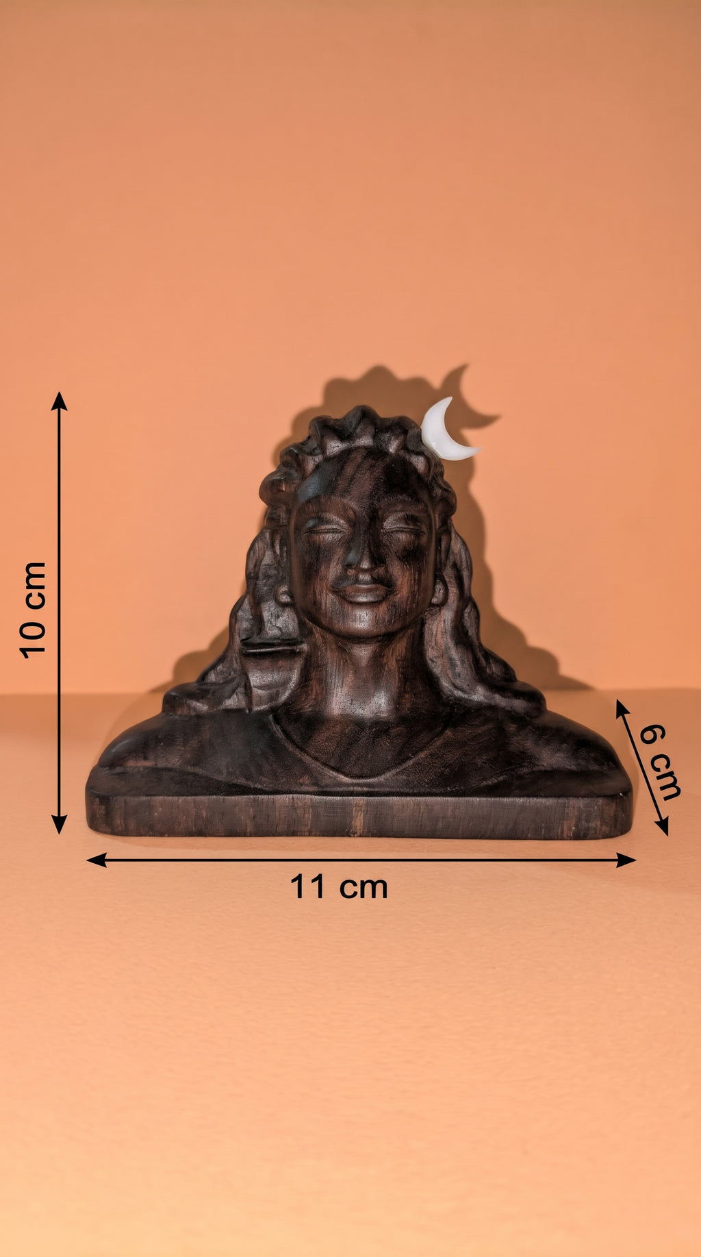 手工雕刻濕婆神木雕擺件 Handcrafted Wood Lord Shiva Idol Sculpture