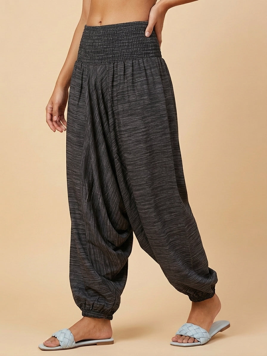 島嶼之風紋理飛鼠寬褲 Island Breeze Textured Harem Pant