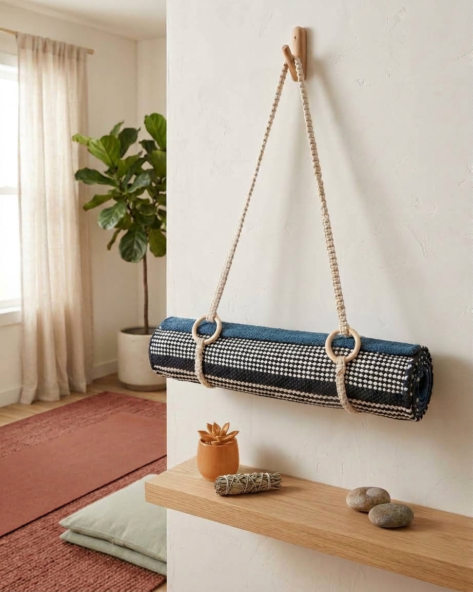 波西米亞手作編織珈墊背帶 Handmade Boho Macramé Yoga Mat Strap