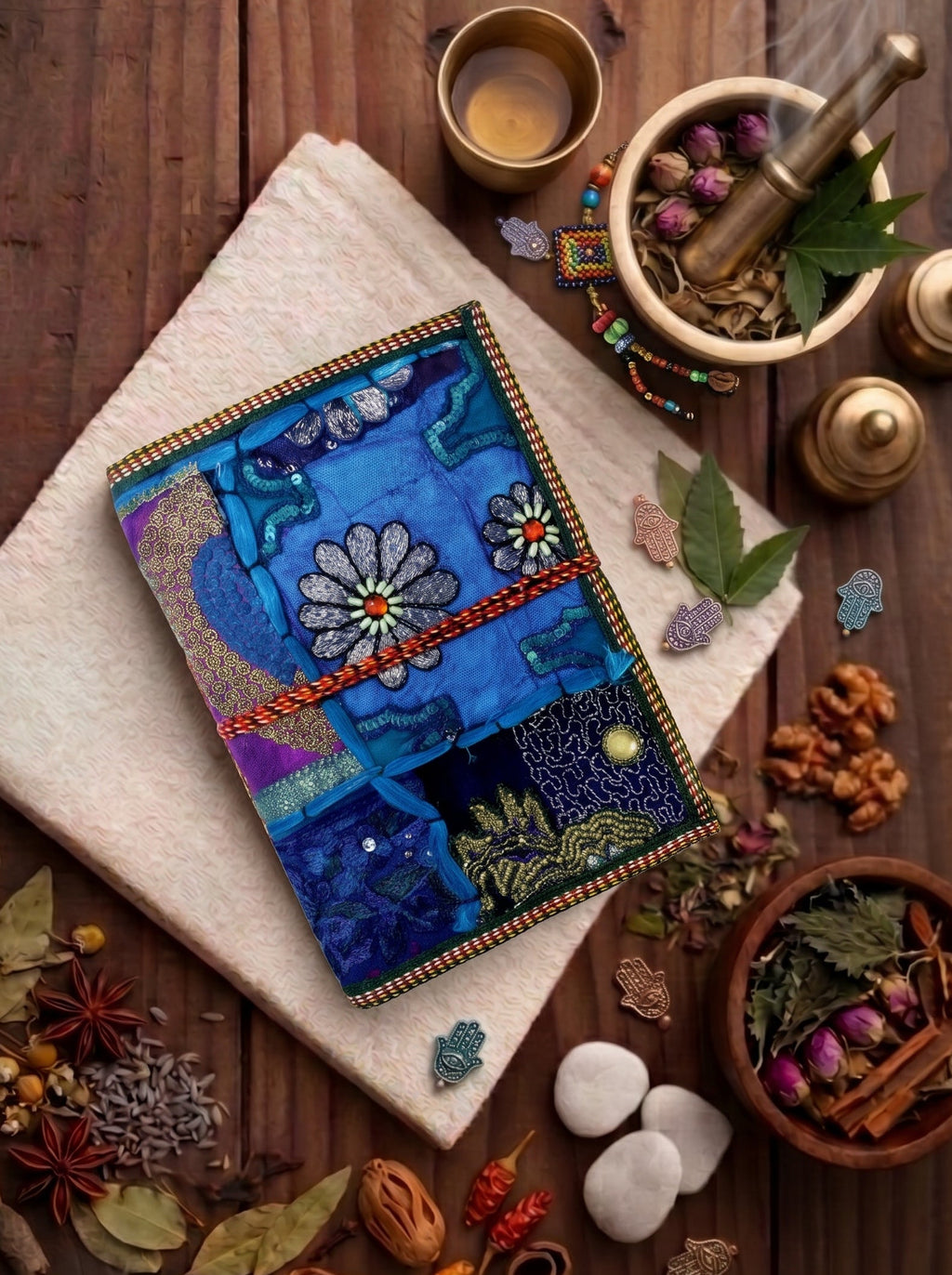 印度手工復古拼布日記本 Vintage Handmade Patchwork Diary