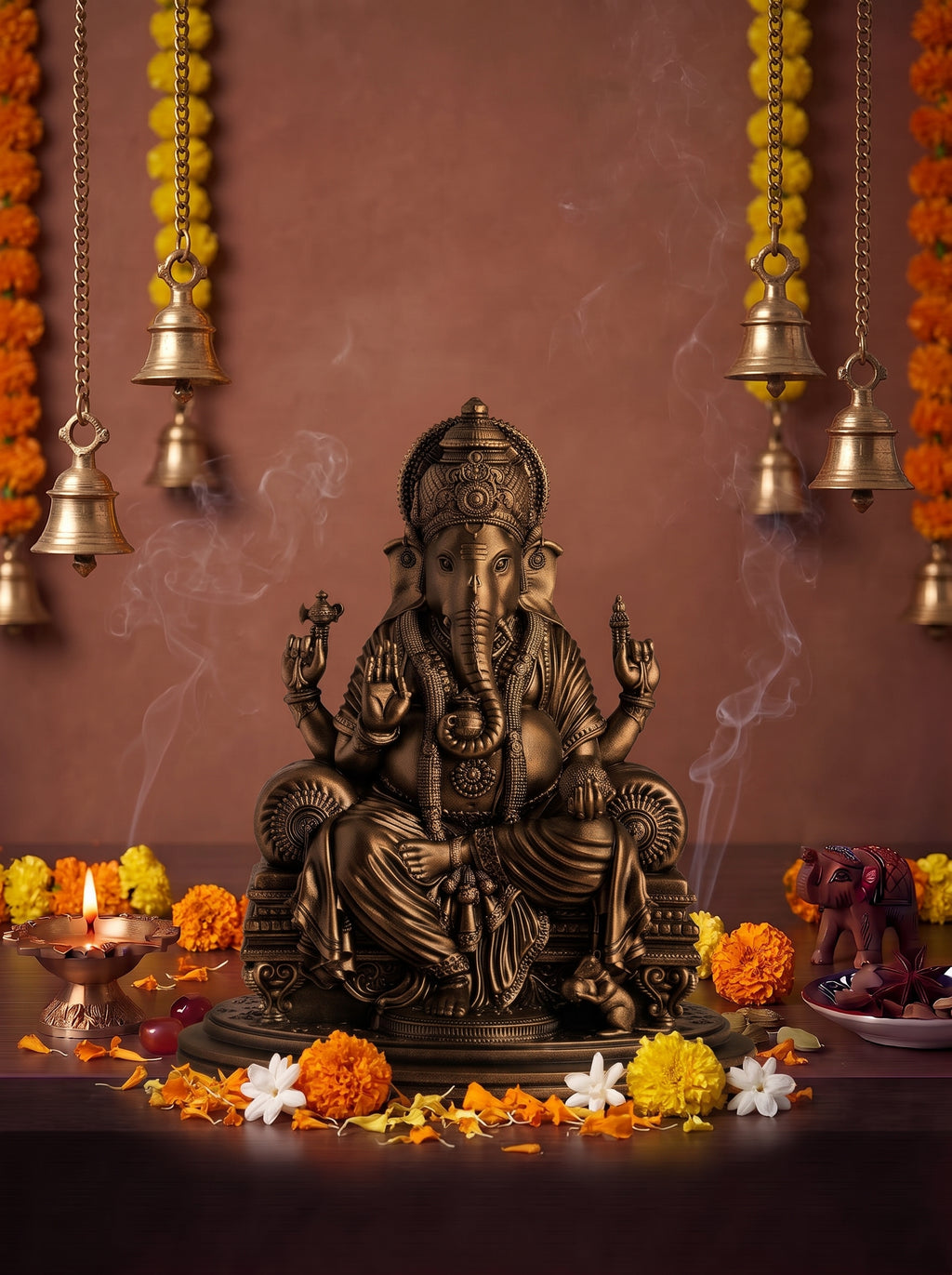象神智慧與繁榮金銅美學擺飾 Sovereign Ganesha: Symbol of Wisdom & Prosperity