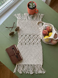 波西米亞純棉手工菱格流蘇茶几墊  Bohemian Macramé Cotton Coffee Table Mat