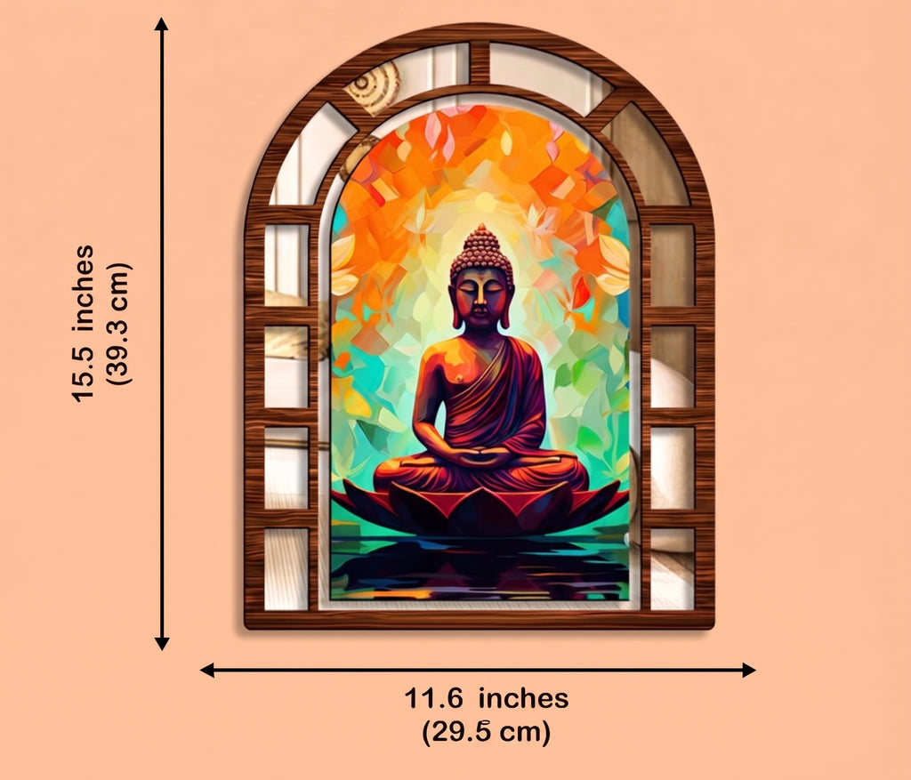 經典 Jharoka 木框藝術裝飾畫 (1組2個) Traditional Jharoka Wall Hanging Art