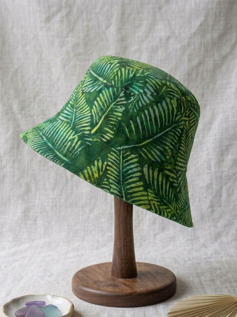 峇里島手工蓋印紮染純棉漁夫帽 Bali raditional Hand-Dyed Block Print Cotton Bucket Hat