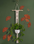純棉串珠 Macrame 植物吊籃 Pure Cotton Beaded Macrame Plant Hanger