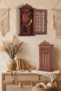 印度紫檀木壁掛式 6 鉤鑰匙收納櫃 Wall-Mounted Sheesham Wood Key Holder with 6 Hooks