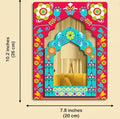 印度彩虹Jharokha 拱門鏡面壁飾組  Indian Rainbow Jharokha Arch Mirror Set