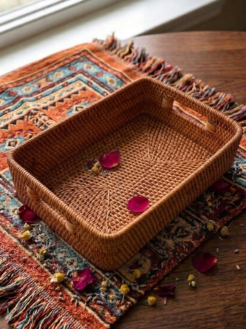 厚實原藤工匠收納籃 Thick-Wove Artisan Rattan Organizer