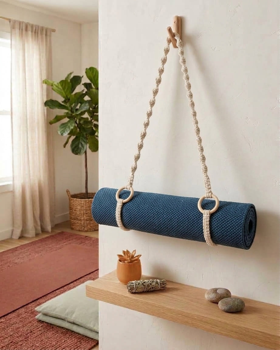 波西米亞手作編織珈墊背帶 Handmade Boho Macramé Yoga Mat Strap