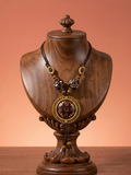 【大地之瞳】復古部落風木質流蘇項鍊 Earth's Pupil Retro Tribal Wooden Tassel Necklace
