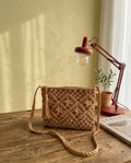 經典菱格流蘇編織斜背包 Classic Diamond Macramé Crossbody Bag
