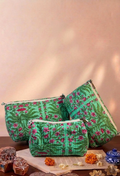 優雅茉莉絎縫化妝包 Elegant Jasmine Quilted Cosmetic Bag