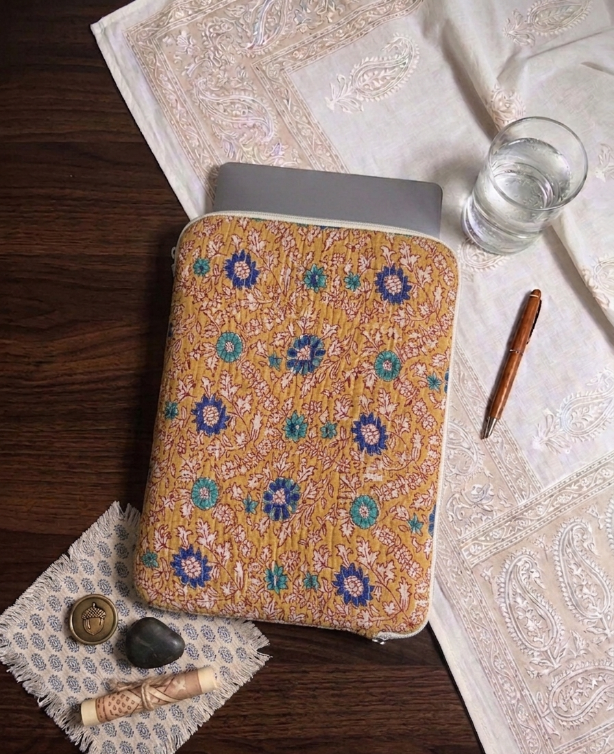 琥珀花鏡手作筆電包 Amber Bloom Laptop Sleeve