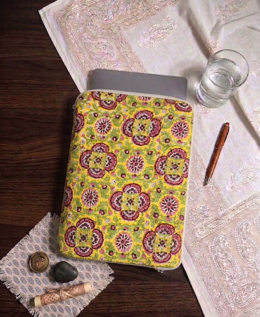 天竺繁花手作筆電包 The India Bloom Laptop Sleeve