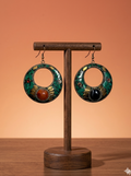 手工復古翠耳環 Handmade Retro Emerald Hoops Earing
