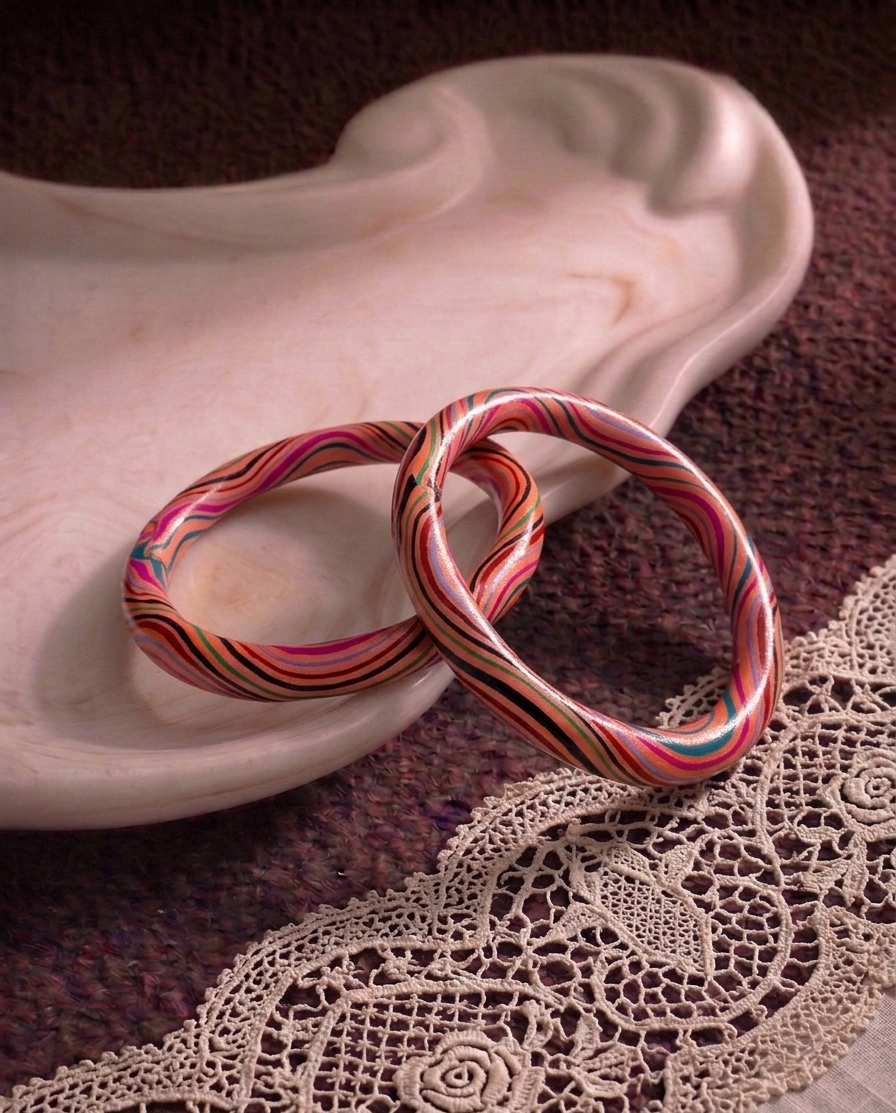 脈動之環 — 絢麗彩虹 Pulsing Vitality Bangle — Prismatic Rhythm
