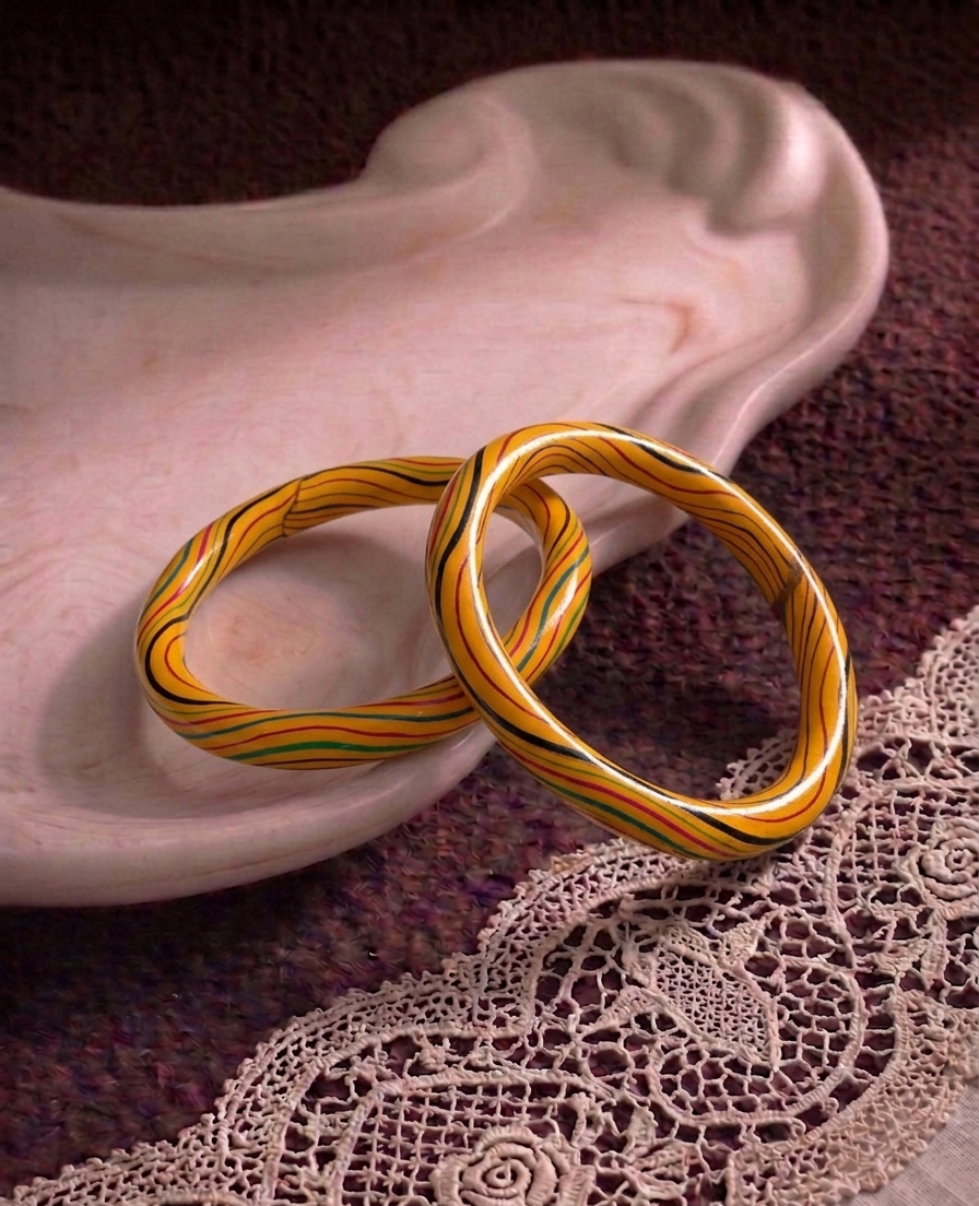 脈動之環 — 晨光耀金 Pulsing Vitality Bangle — Saffron Dawn