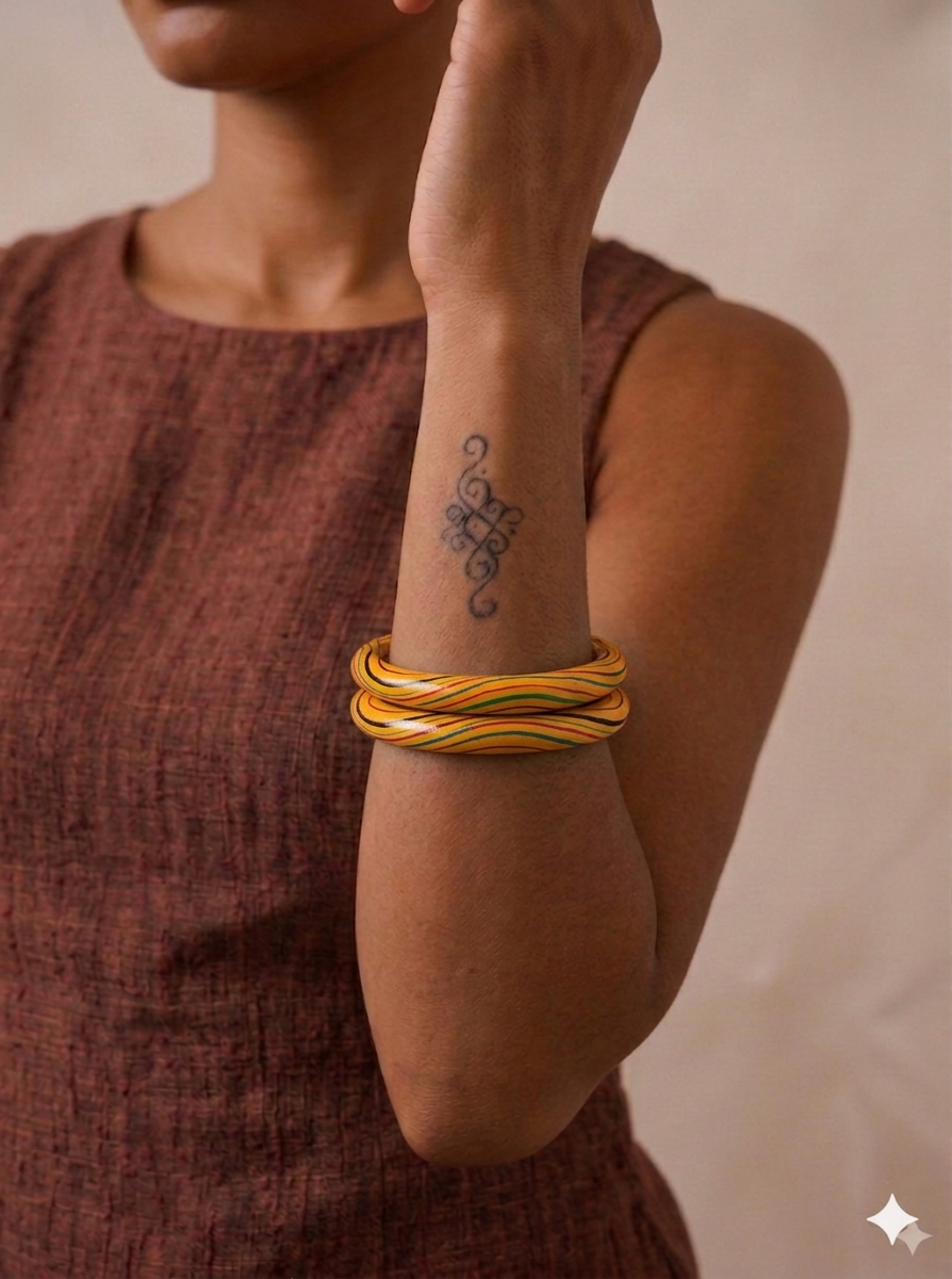 脈動之環 — 晨光耀金 Pulsing Vitality Bangle — Saffron Dawn