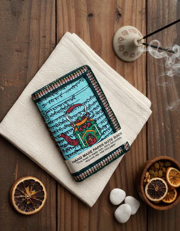茶敘時光：手工織布再生紙筆記本 Artisan Tea-Ritual Handmade Notebook