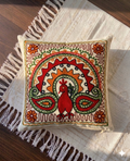 拉賈斯坦翡翠靈雀抱枕套 Rajasthan Emerald Spirit Peacock Pillow Cover