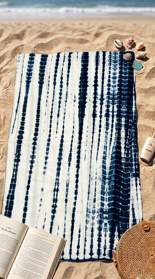 手工 Indigo 藍染沙龍巾 Handmade Indigo Sarong